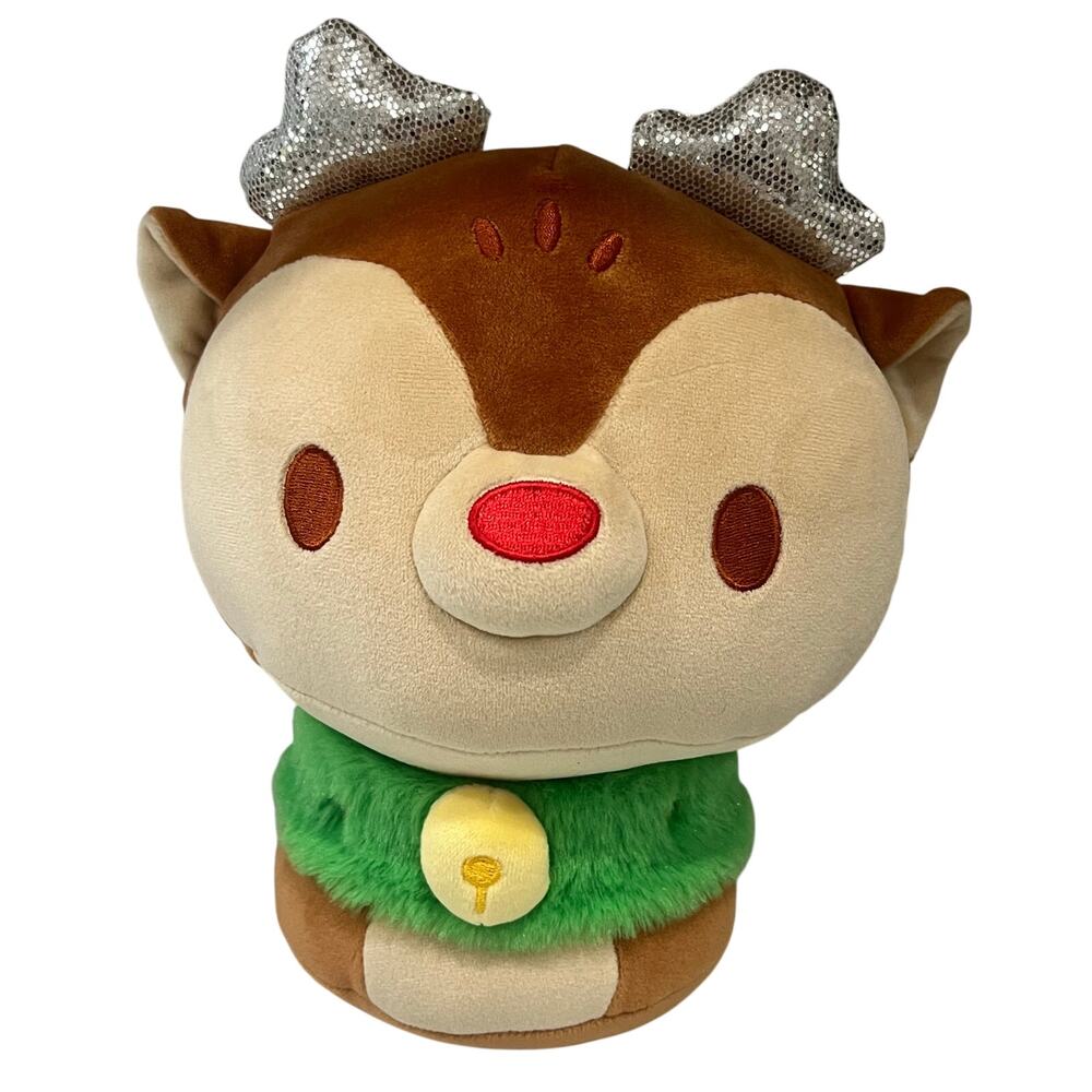 MeWaii Mushroom Family Christmas Reindeer Kawaii 10” Plush Pillow Squish Toy